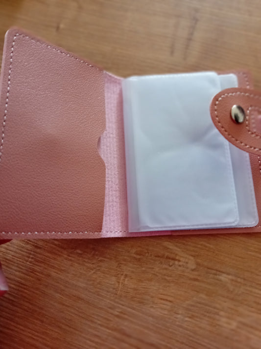 porte- carte avec pochette transparente